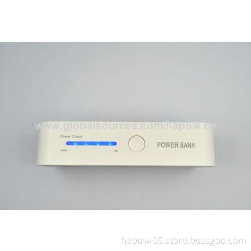 Portable Slim Mobile Phone Power Bank with 4 LEDs, Li-ion Battery, Small Size, High-capacity
